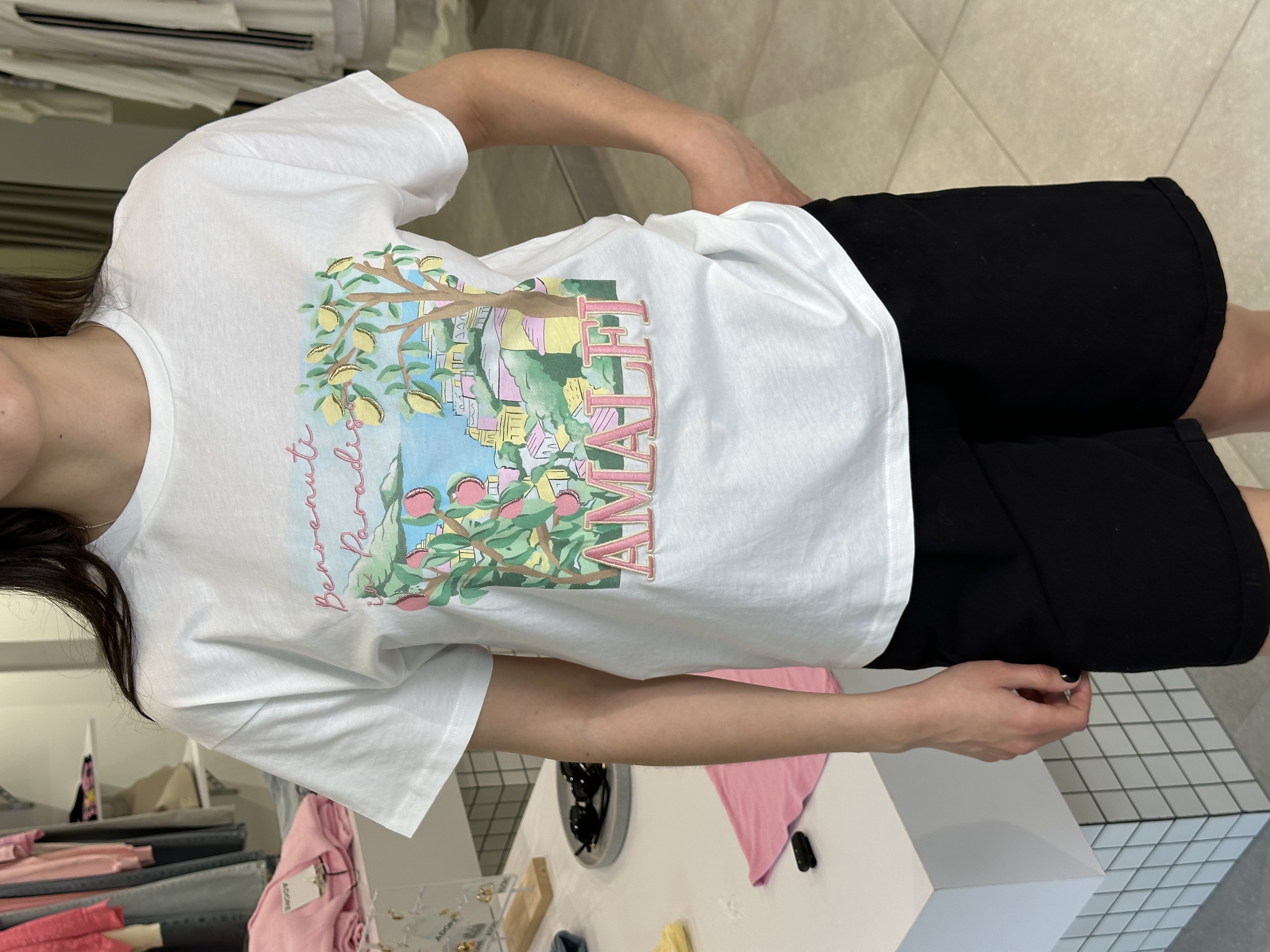 Футболка 25YTSH00499 Amalfy молочний, L