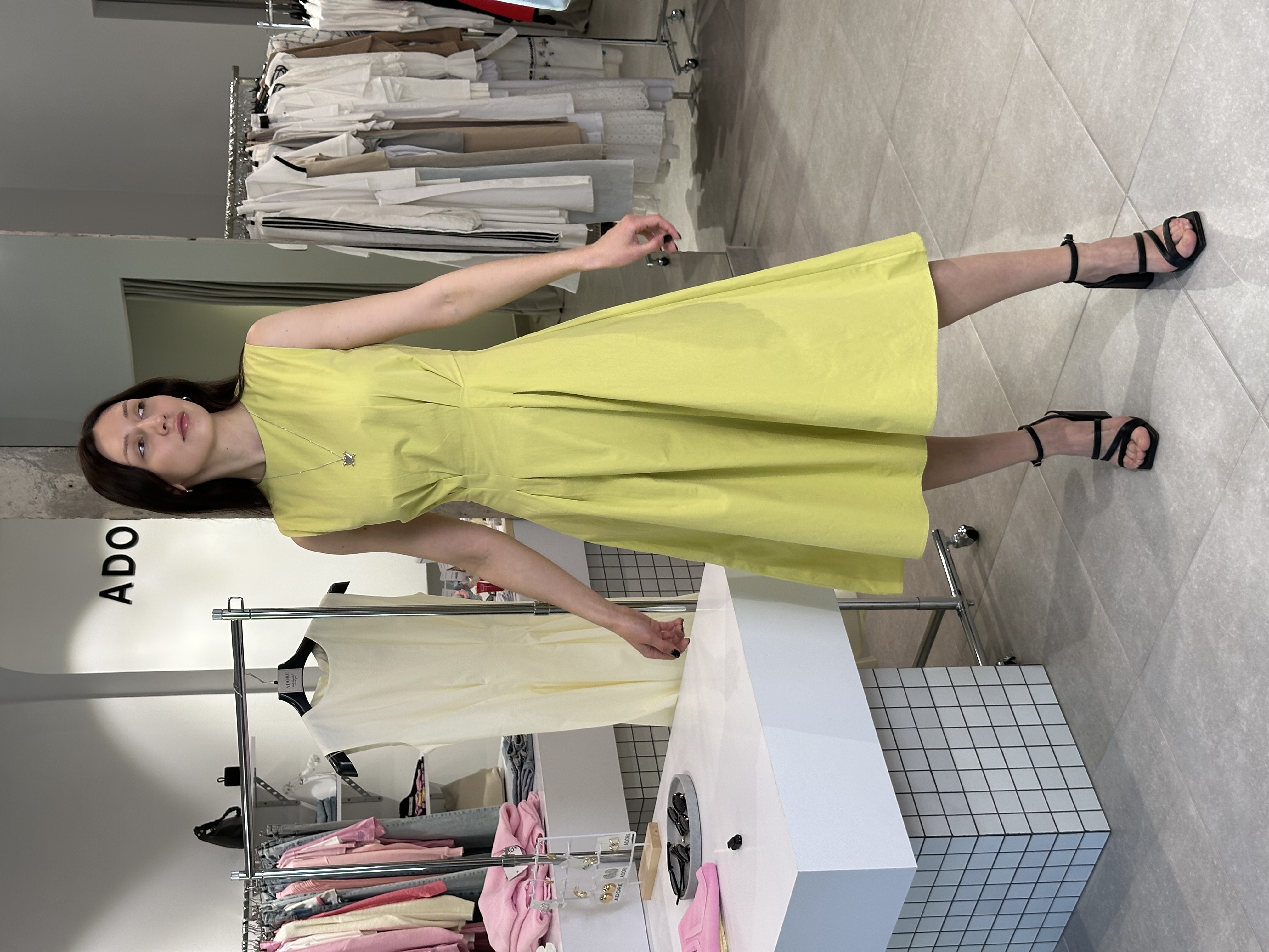 Сукня Deppot 4870 міді лайм