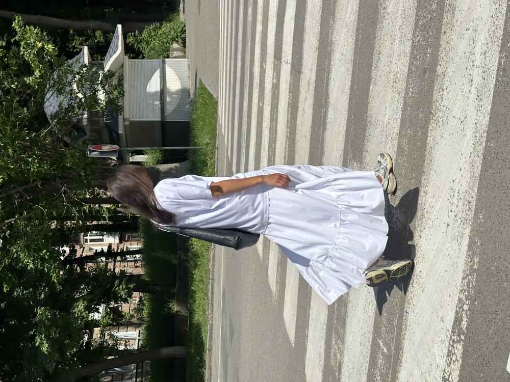 Спідниця 9011 максі A-силует білий, S