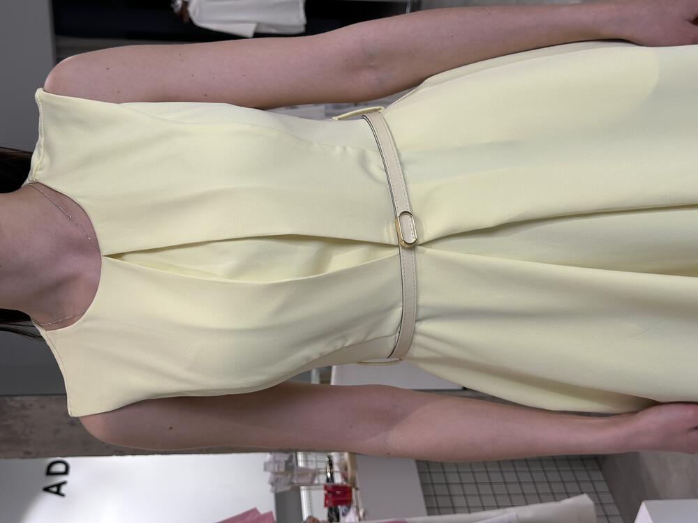 Сукня 05081 міді жовтий, M