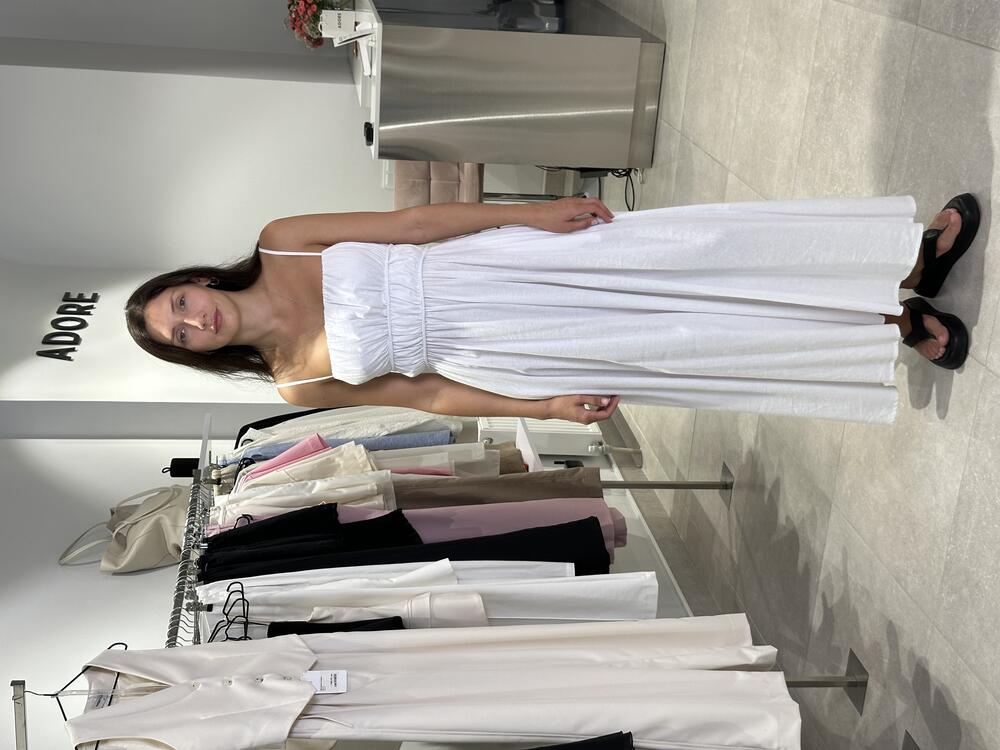 Сарафан на резинці L8702 Італія білий