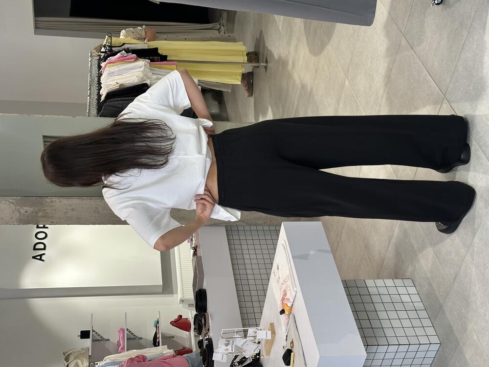 Брюки двунитка 1163/07-1 чорний, XS