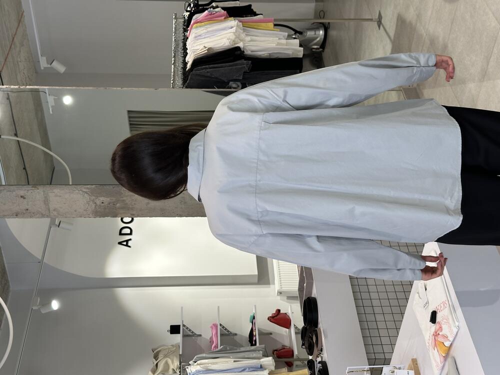 Сорочка з кишенею 1090/23-2 попелястий, S