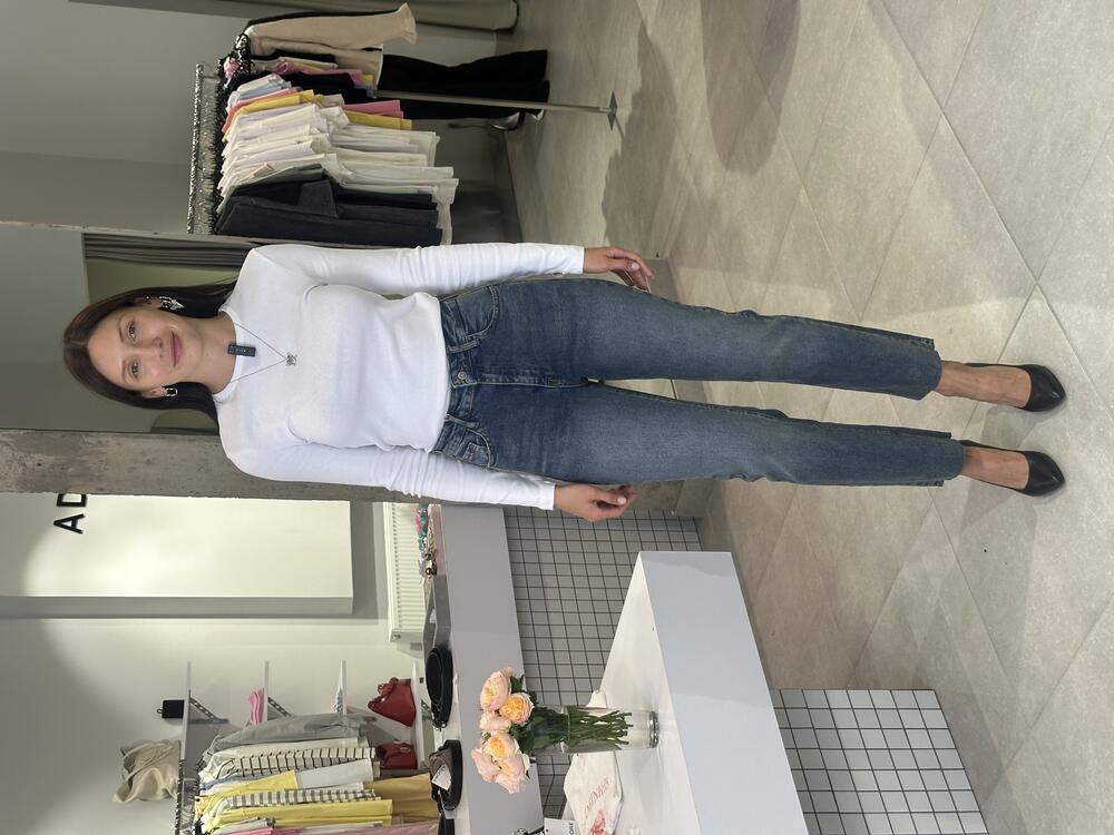 Джинси прямого крою STRAIGHT RM2006 брудний синій