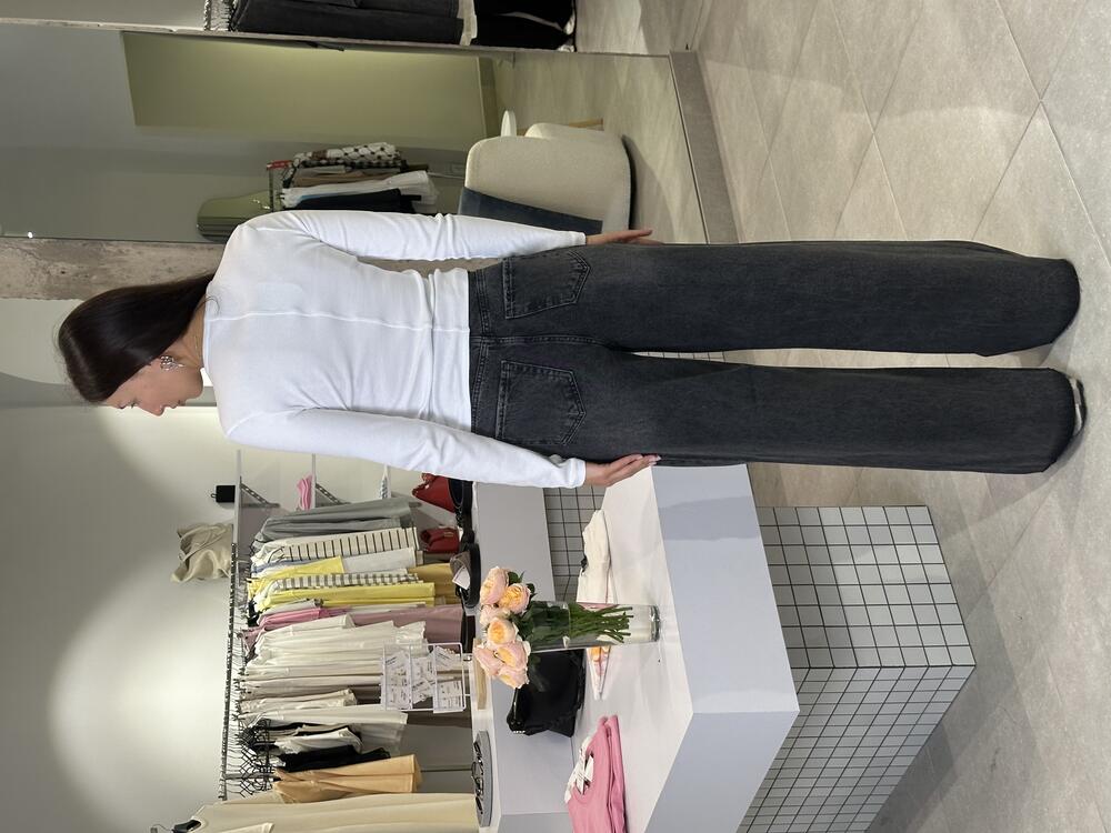 Джинси палаццо wide leg 1011 графіт, 42