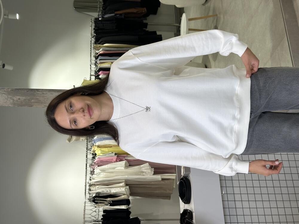 Світшот 1073\30-1 трьохнитка молочний