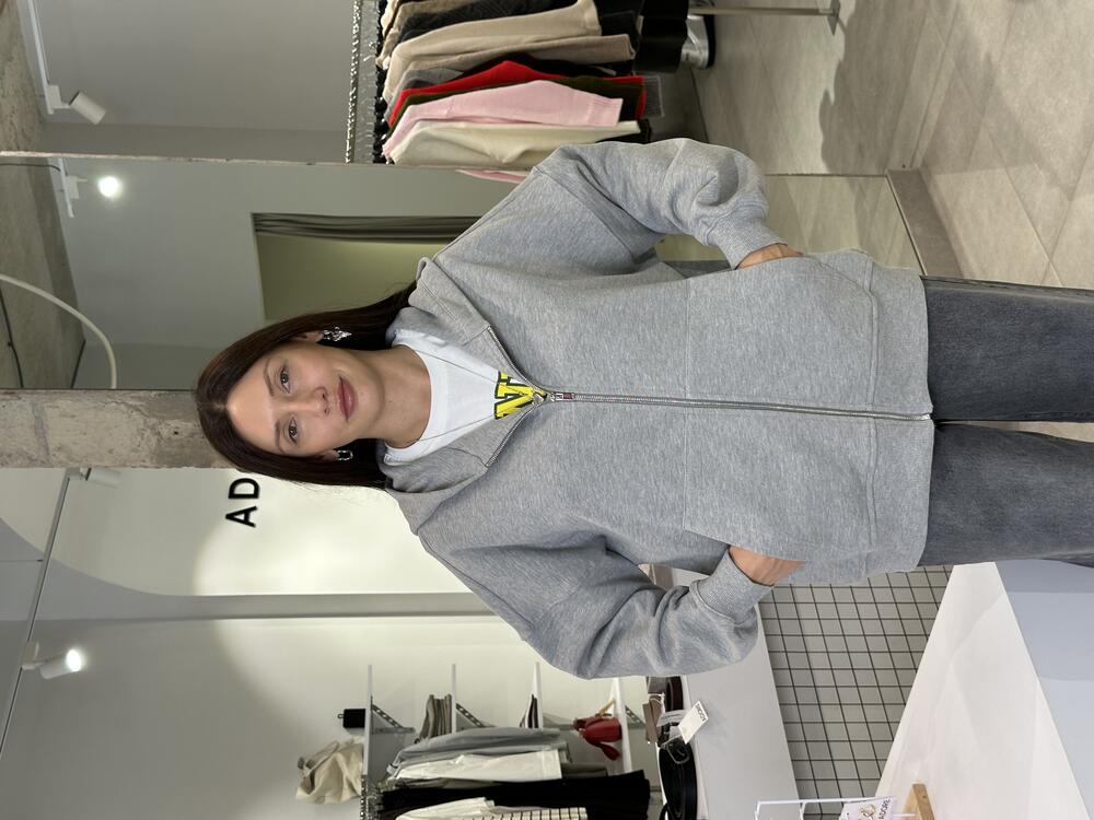 Зіп-Худі 844-4.1 сірий меланж, XS