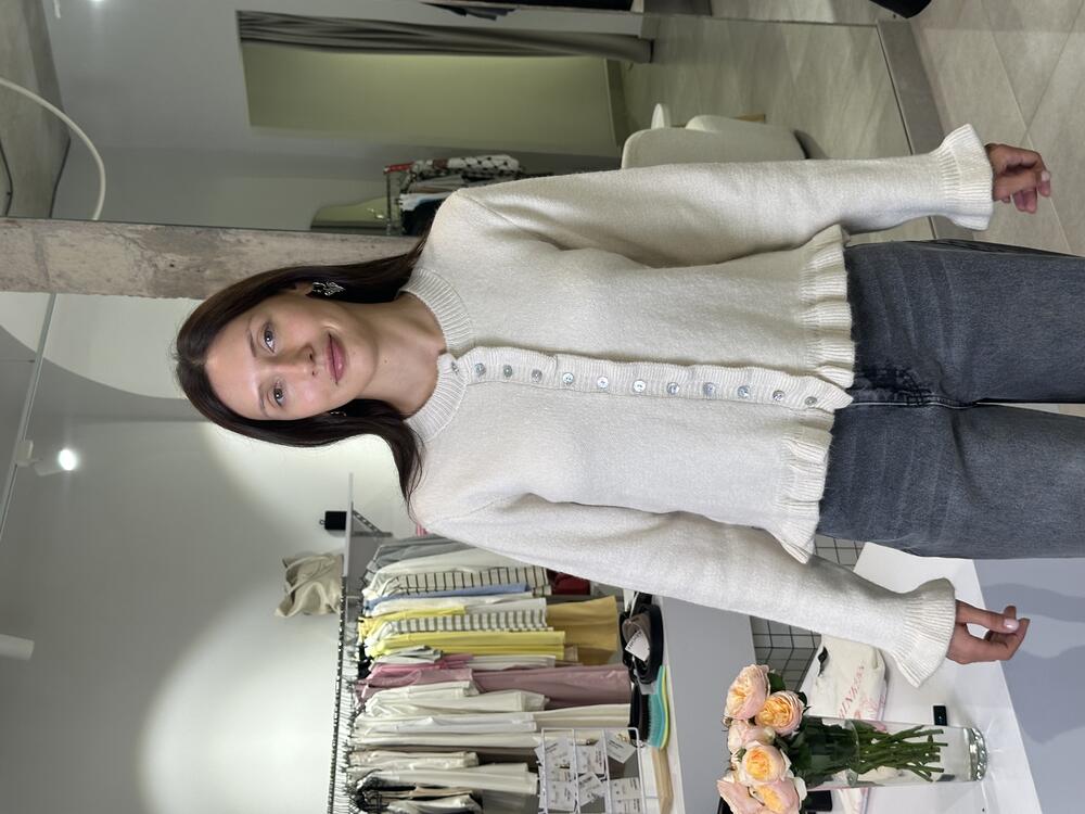 Кардиган "romantique" молочний, one size