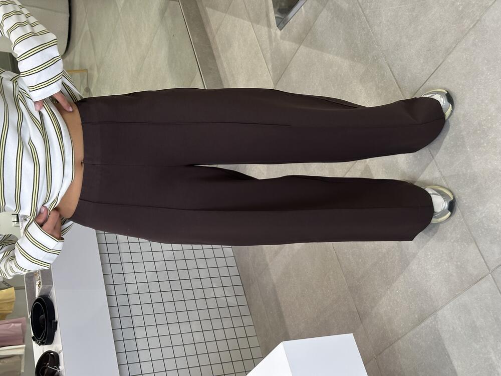 Брюки італійський трикотаж палаццо 1143/36-4 темний шоколад