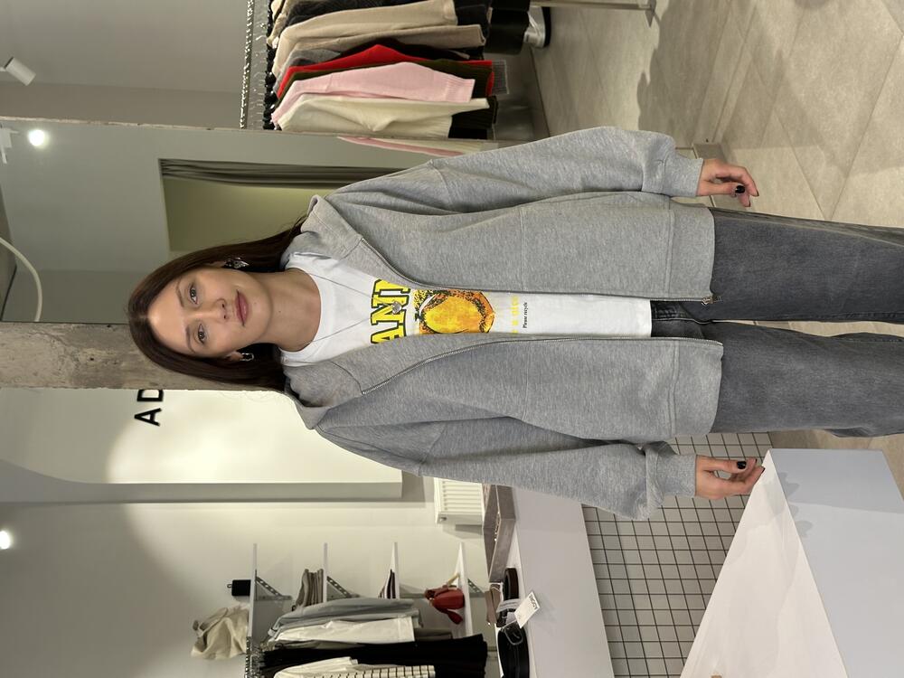 Зіп-Худі 844-4.1 сірий меланж