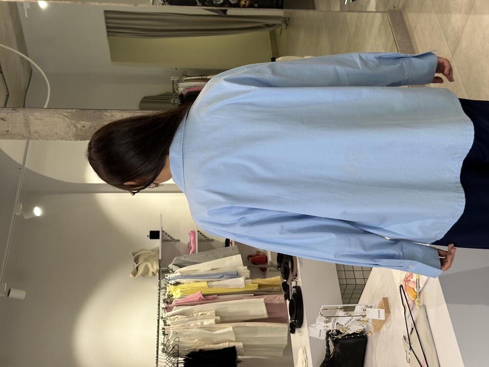 Сорочка 1120\23-2 на замку блакитний, M