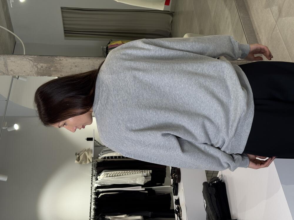 Світшот 1073\30-1 трьохнитка темно сірий меленж, S