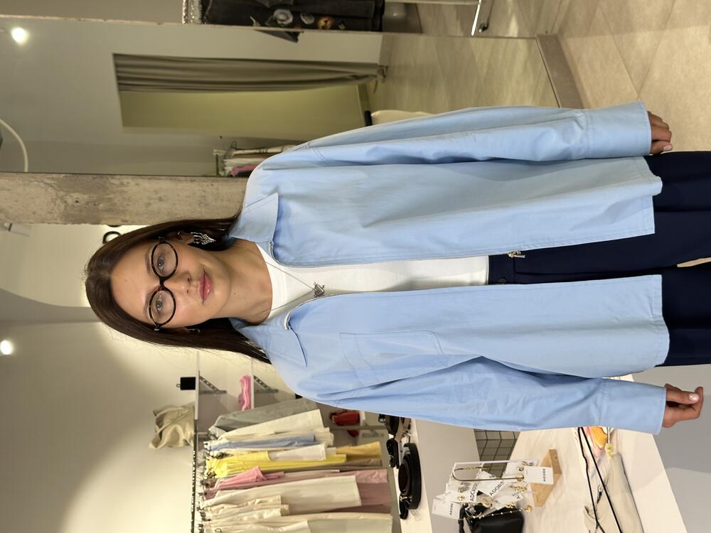 Сорочка 1120\23-2 на замку блакитний