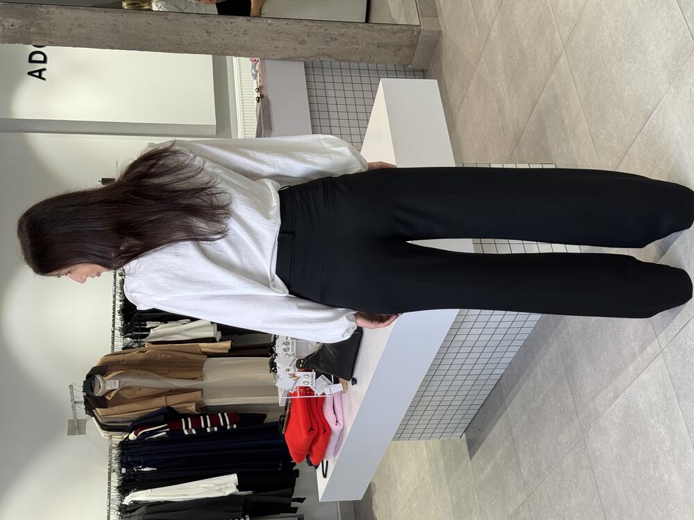 Брюки палаццо Karol на ґудзику 5140 чорний, L