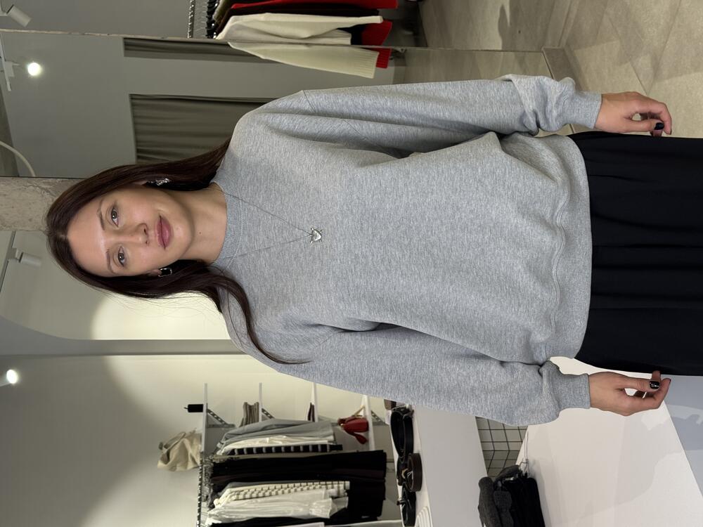 Світшот 1073\30-1 трьохнитка темно сірий меленж