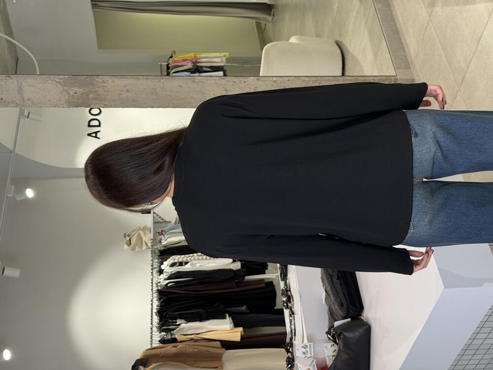 Лонгслів over basic чорний, M