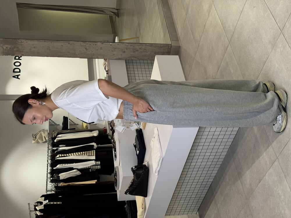 Брюки трьохнитка 1216/30-1 темно сірий меланж, S