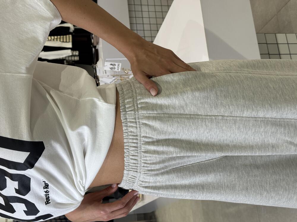 Брюки трьохнитка 1216/30-1 меланж-оливка, M