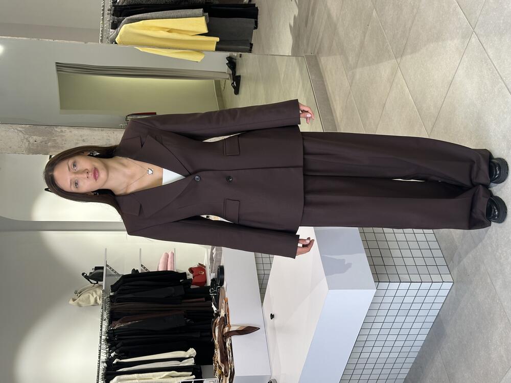 Брюки Беатріс костюмка 298_113 темний шоколад, M