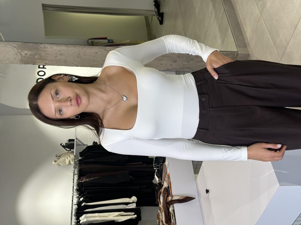 Брюки Беатріс костюмка 298_113 темний шоколад, M