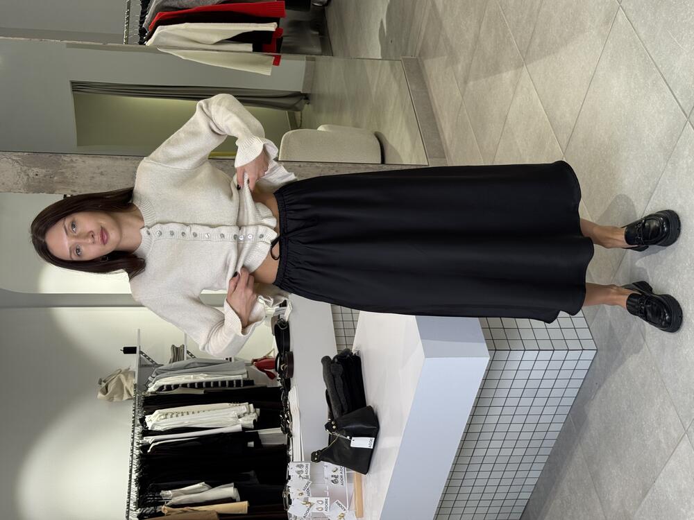 Спідниця Діор 133\9950_52 шовк чорний, M