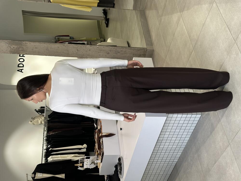 Брюки Беатріс костюмка 298_113 темний шоколад, M