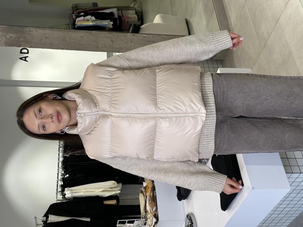 Жилет-пуфер вкорочений беж, XS