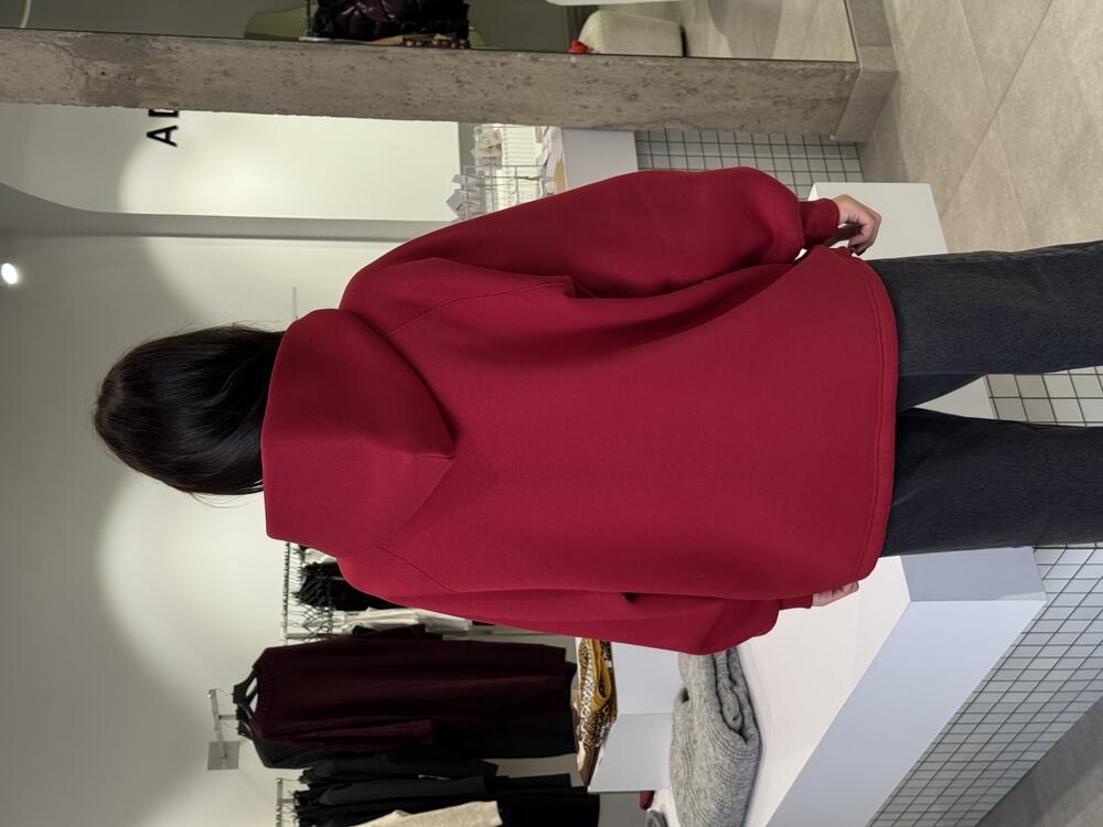 Худі фліс бургунді, S