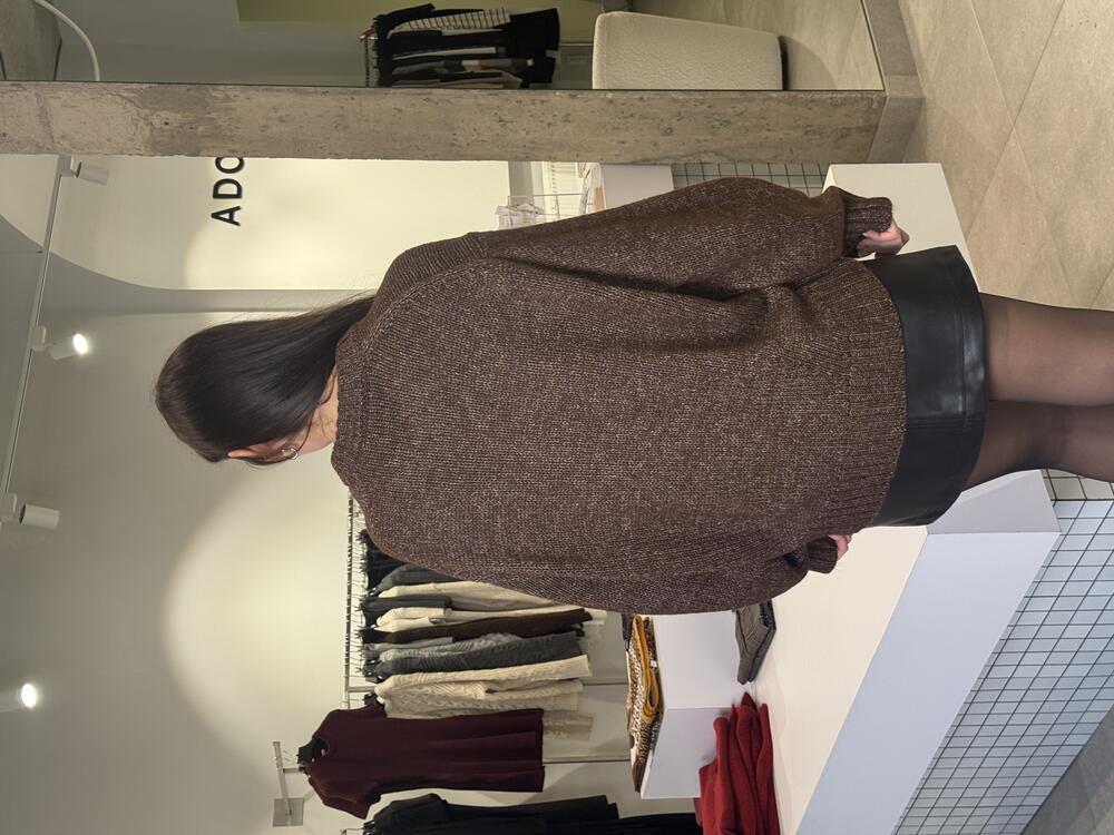 Светер крупної в'язки шоколад, one size