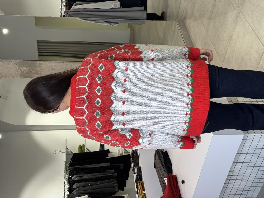 Светр Happy Holliday червоний, one size