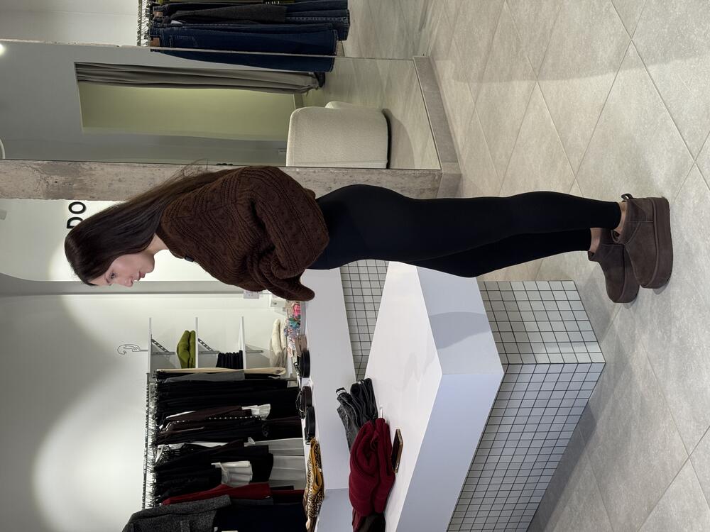 Лосини на флісі чорний, 36