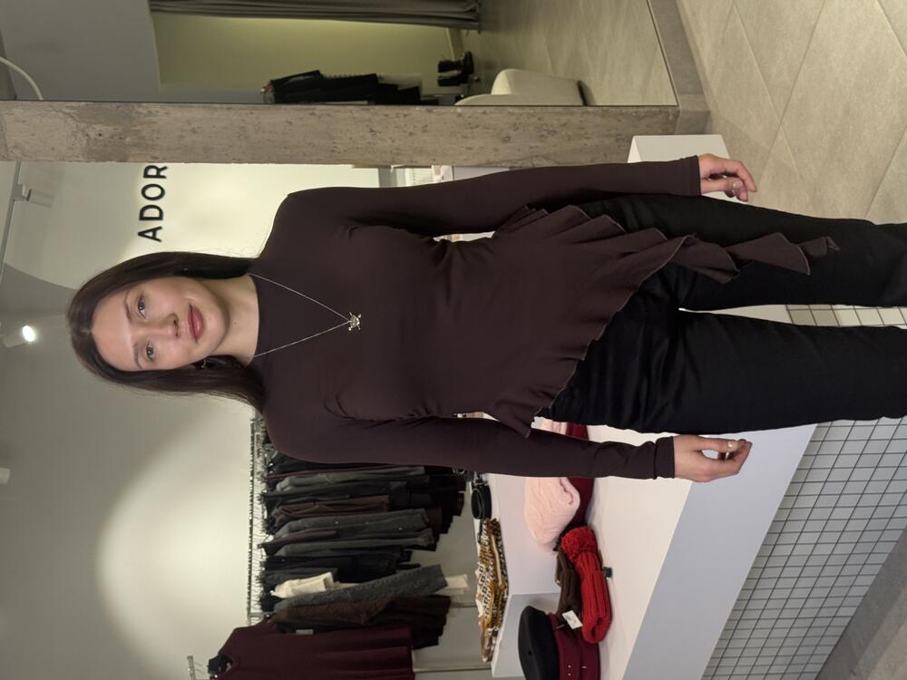 Лонг з воланами шоколад