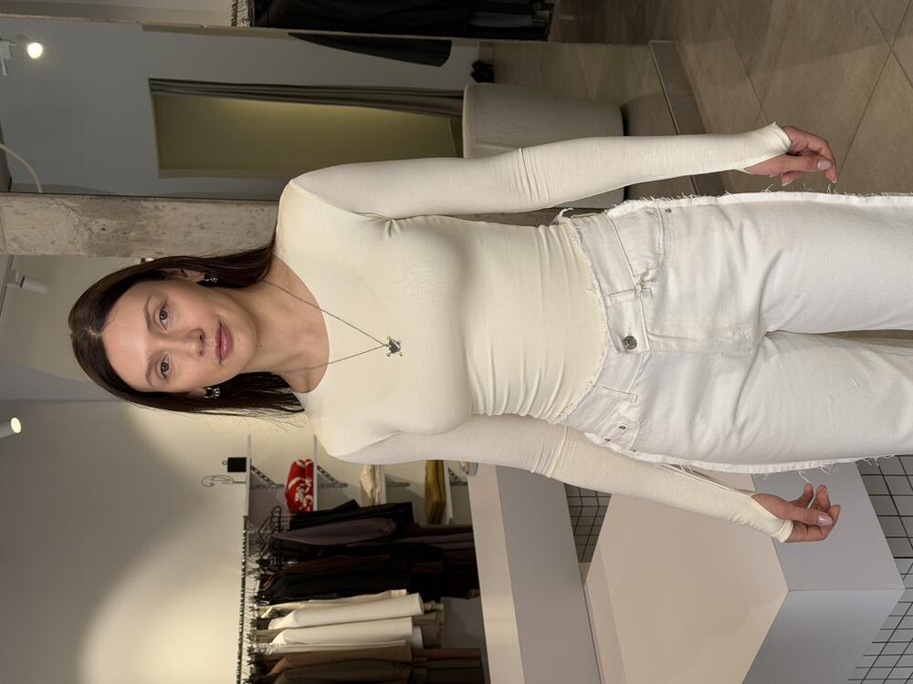 Лонгслів базавий на пальчик світло-жовтий